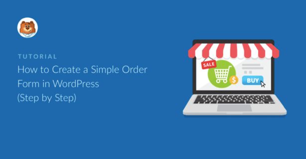 How to create a simple order form